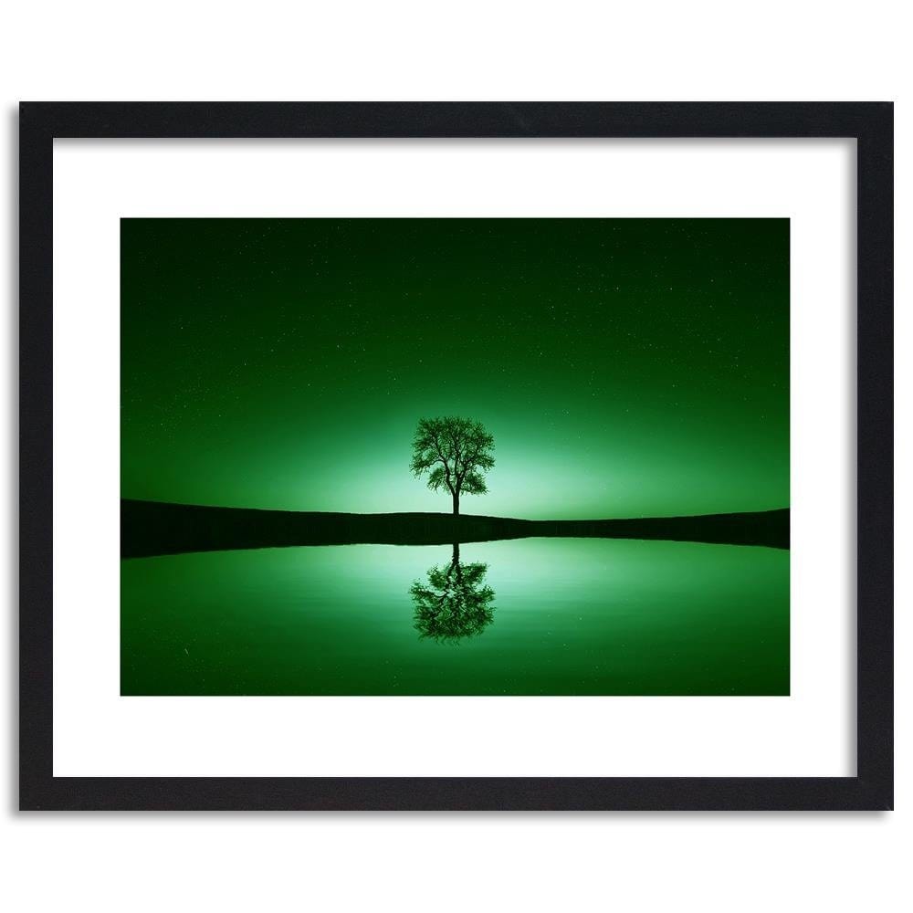 Glezna melnā rāmī - The Tree Under Starry Skies 3 Home Trends