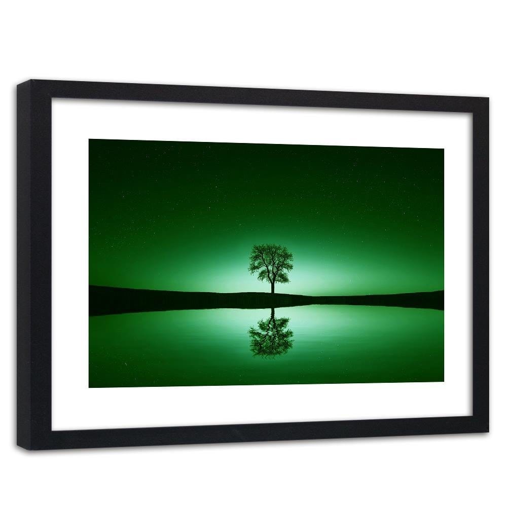 Glezna melnā rāmī - The Tree Under Starry Skies 3 Home Trends