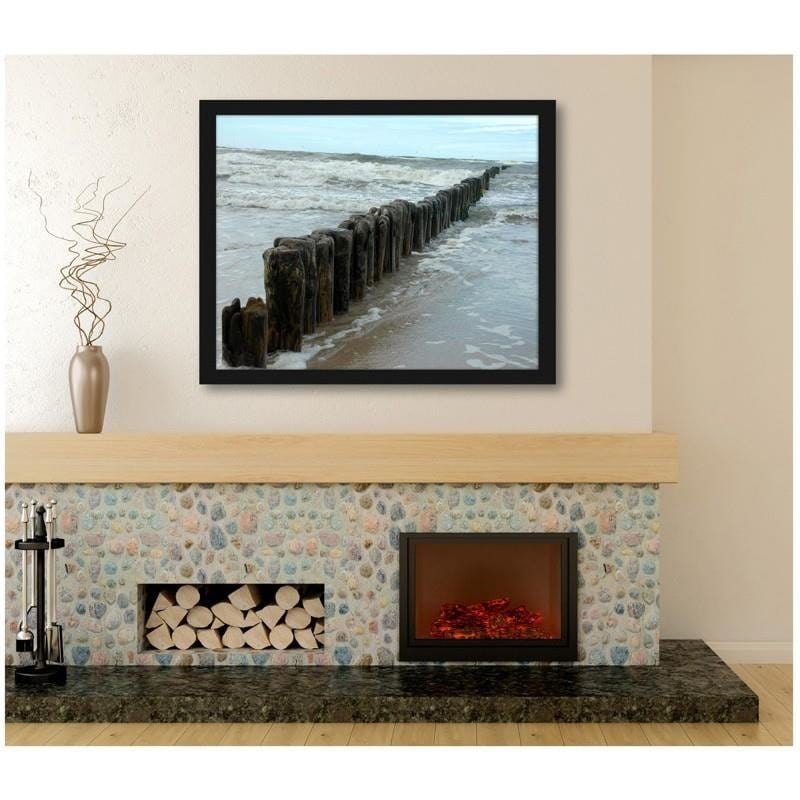 Glezna melnā rāmī - The waves on the Baltic Sea Home Trends