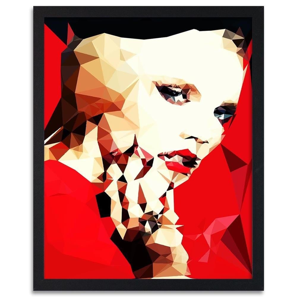 Glezna melnā rāmī - The Woman In Red Home Trends