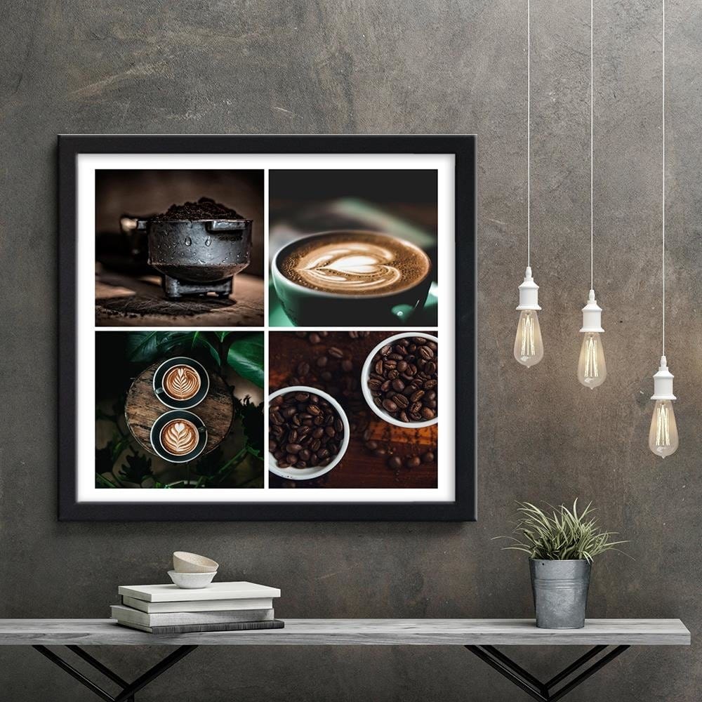 Glezna melnā rāmī - Theme Of Coffee In The Kitchen Home Trends