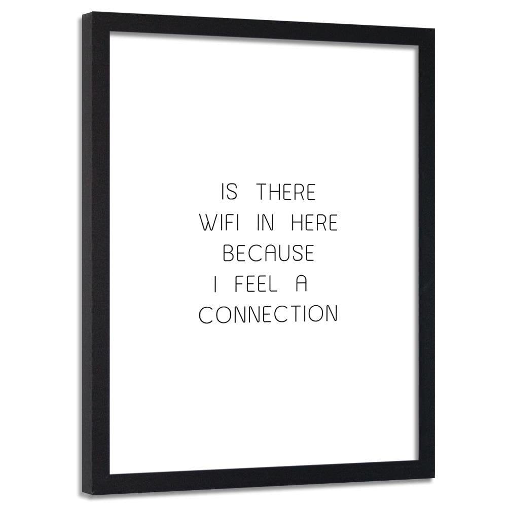 Glezna melnā rāmī - There Is A Wifi Home Trends