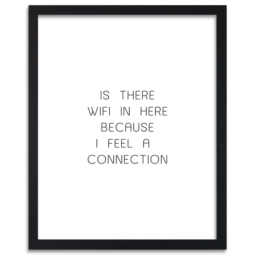Glezna melnā rāmī - There Is A Wifi Home Trends