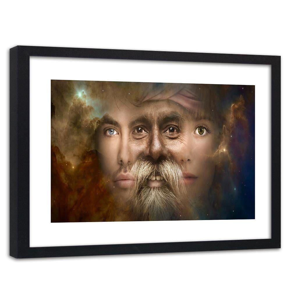 Glezna melnā rāmī - Three Faces Of Fantasy Home Trends
