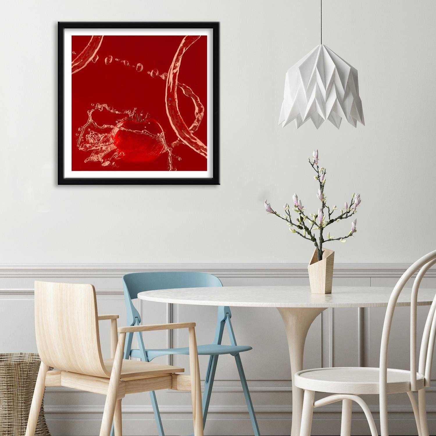 Glezna melnā rāmī - Tomato In Water Home Trends