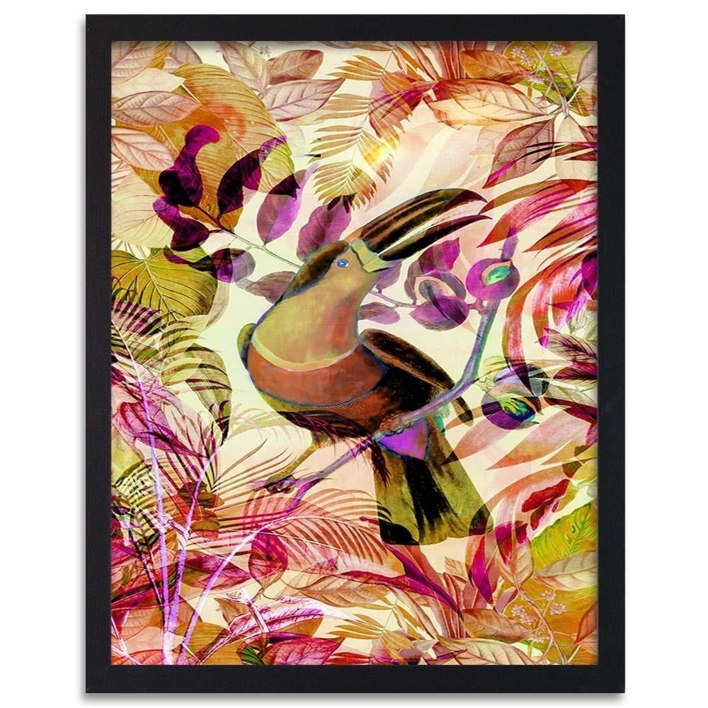 Glezna melnā rāmī - Toucan On The Branch Home Trends