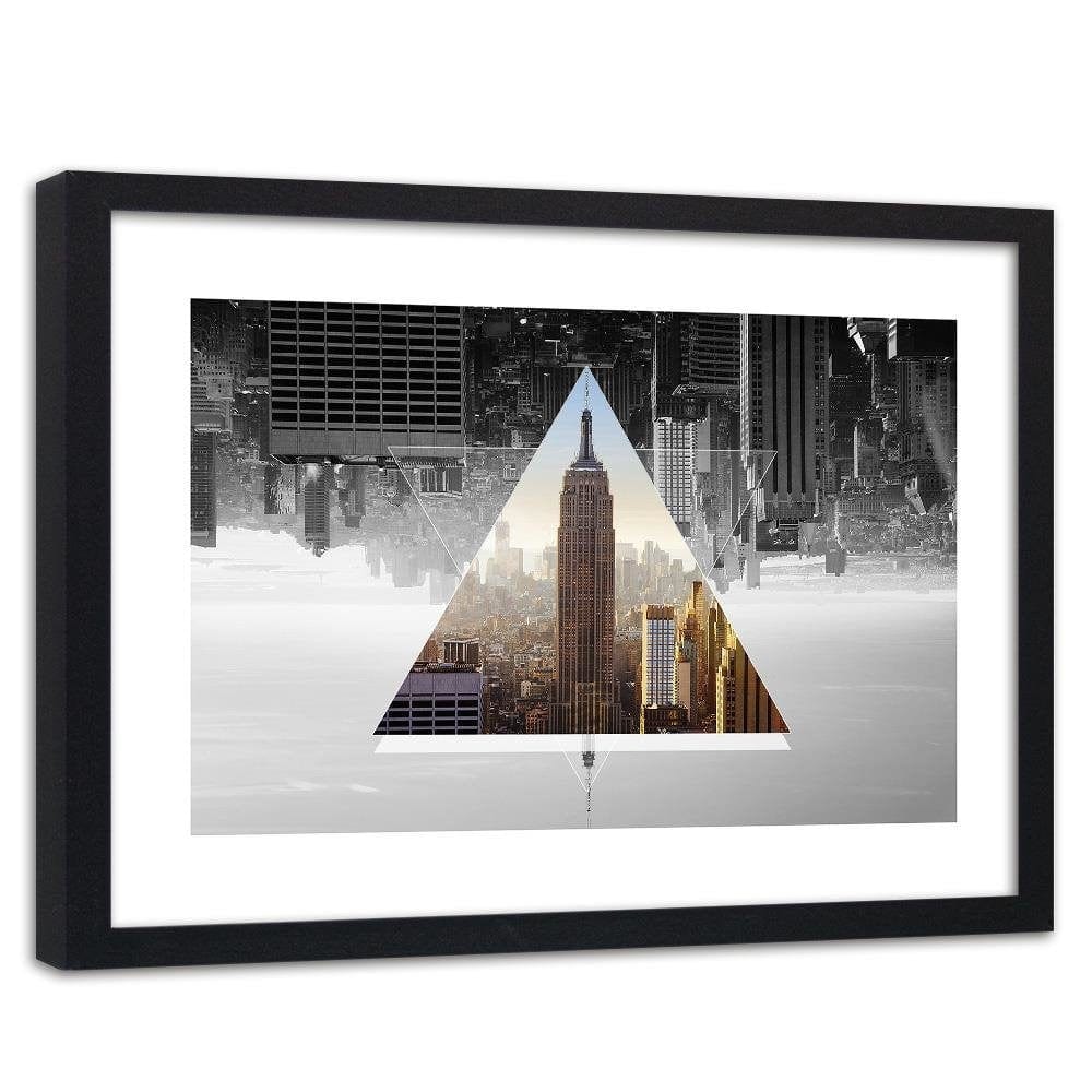 Glezna melnā rāmī - Tower 3 In The Triangle Home Trends