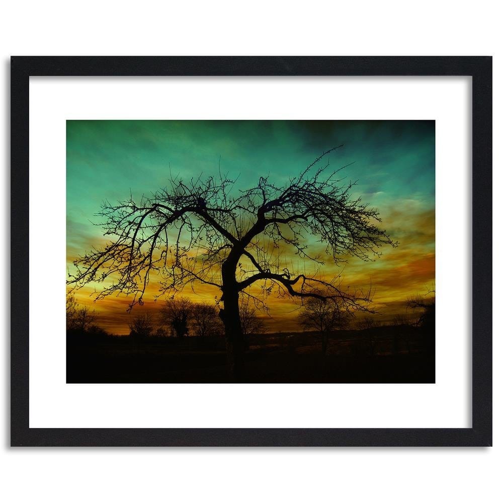 Glezna melnā rāmī - Tree At Dusk Home Trends