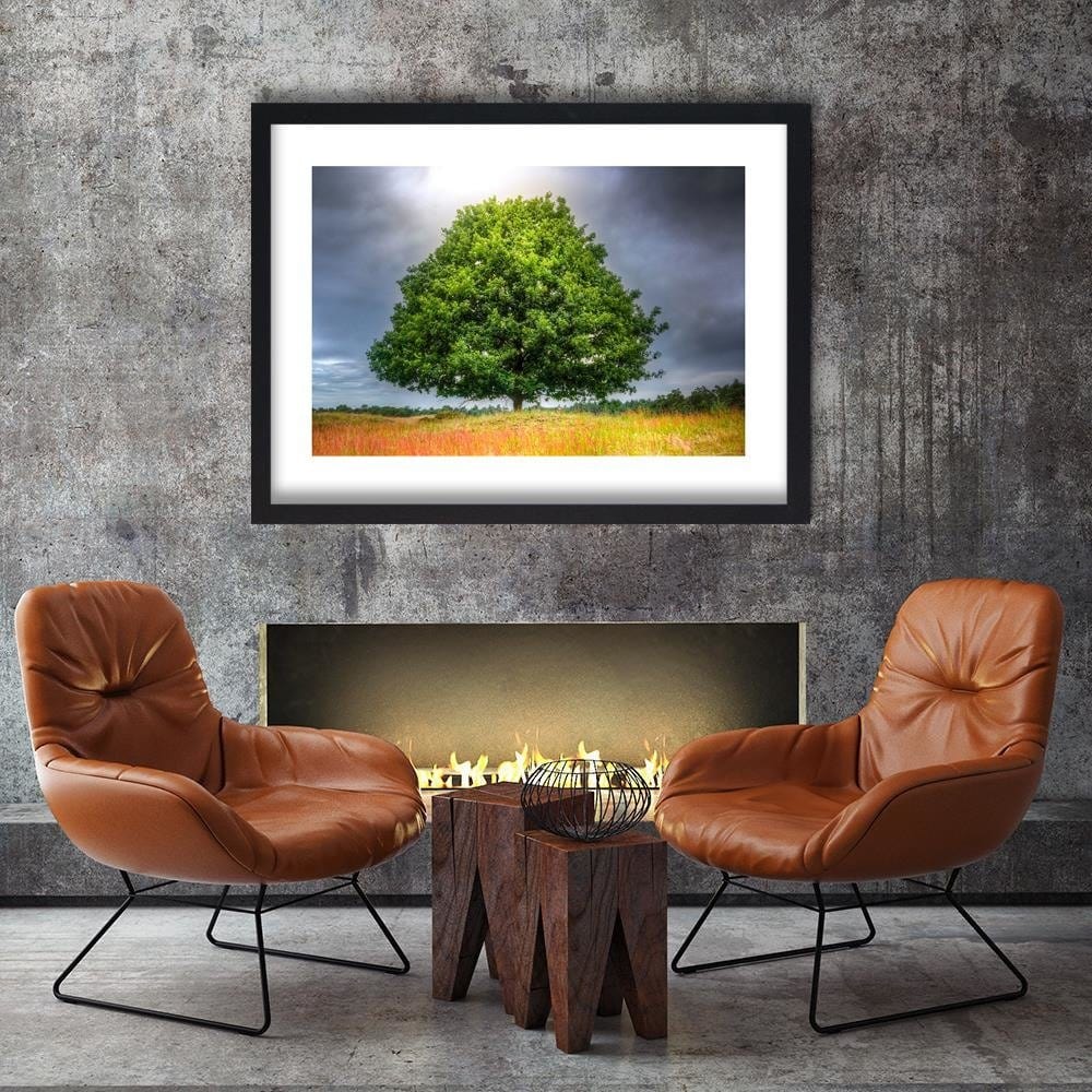 Glezna melnā rāmī - Tree Before The Storm Home Trends