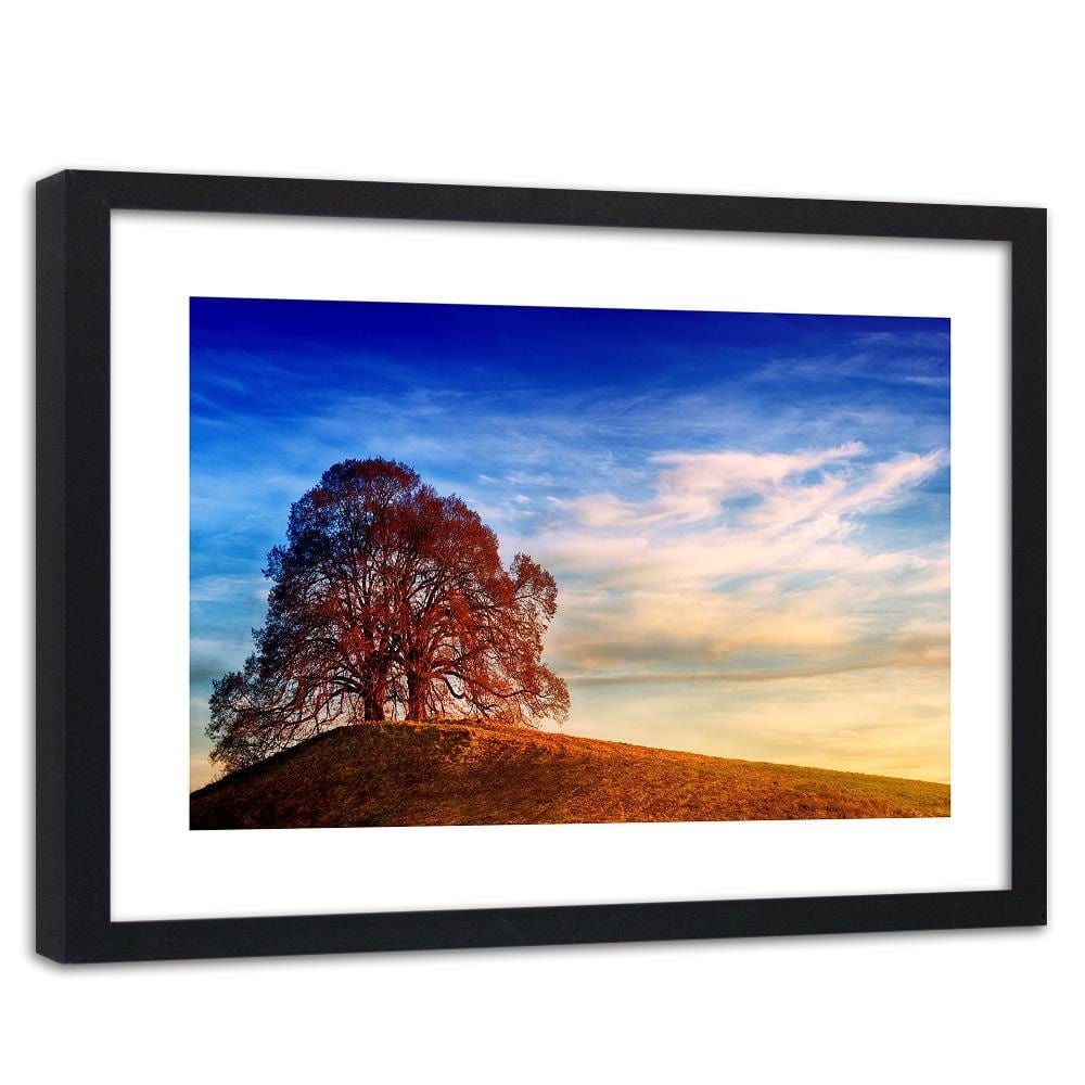Glezna melnā rāmī - Tree On The Hill Home Trends