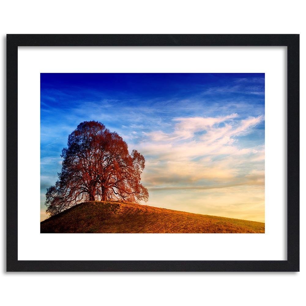 Glezna melnā rāmī - Tree On The Hill Home Trends