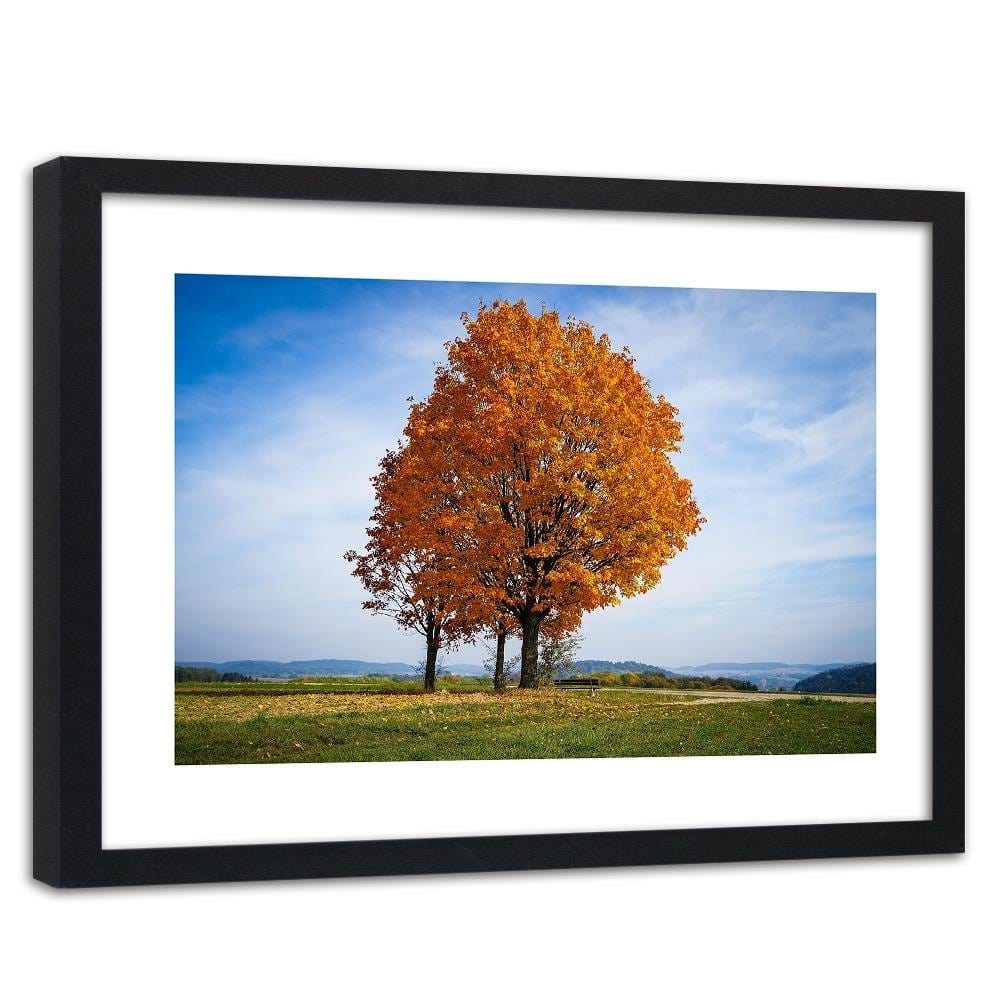Glezna melnā rāmī - Tree On The Hill Home Trends