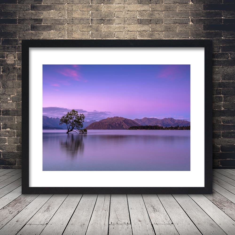 Glezna melnā rāmī - Tree On The Lake Home Trends