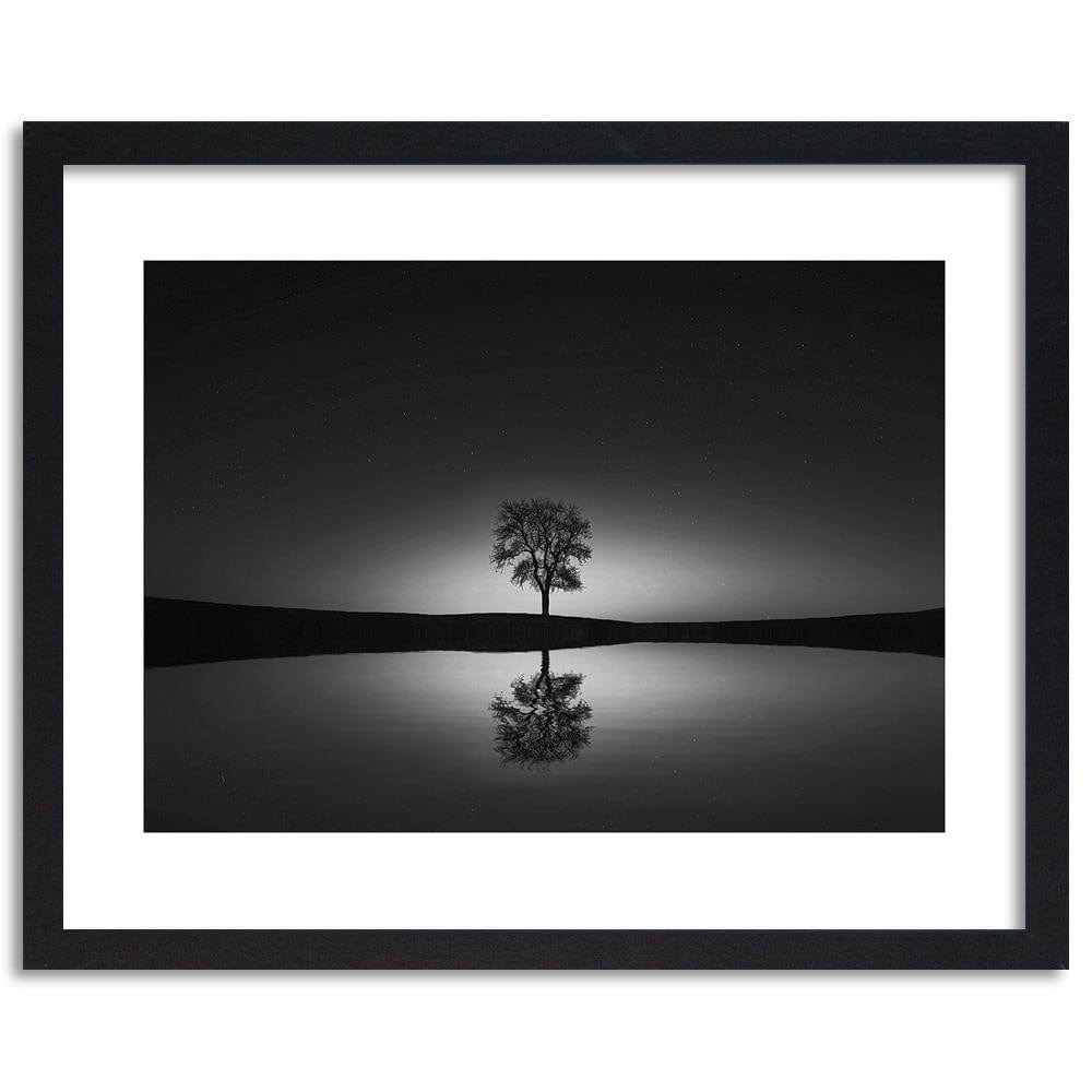 Glezna melnā rāmī - Tree Under The Starry Sky 2 Home Trends