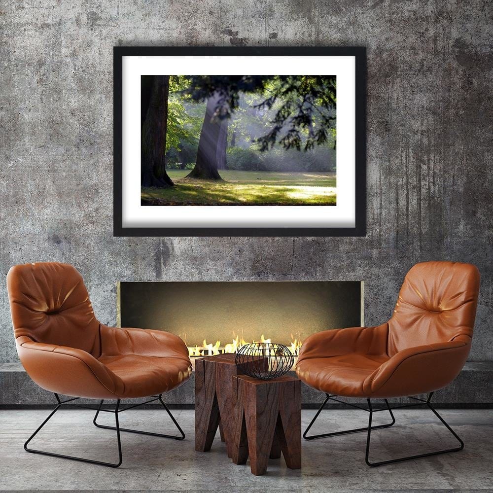 Glezna melnā rāmī - Trees In The Park Home Trends