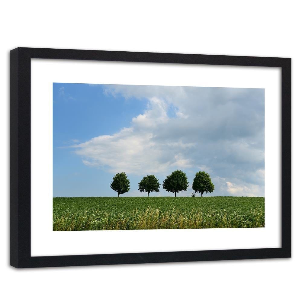 Glezna melnā rāmī - Trees On The Meadow Home Trends