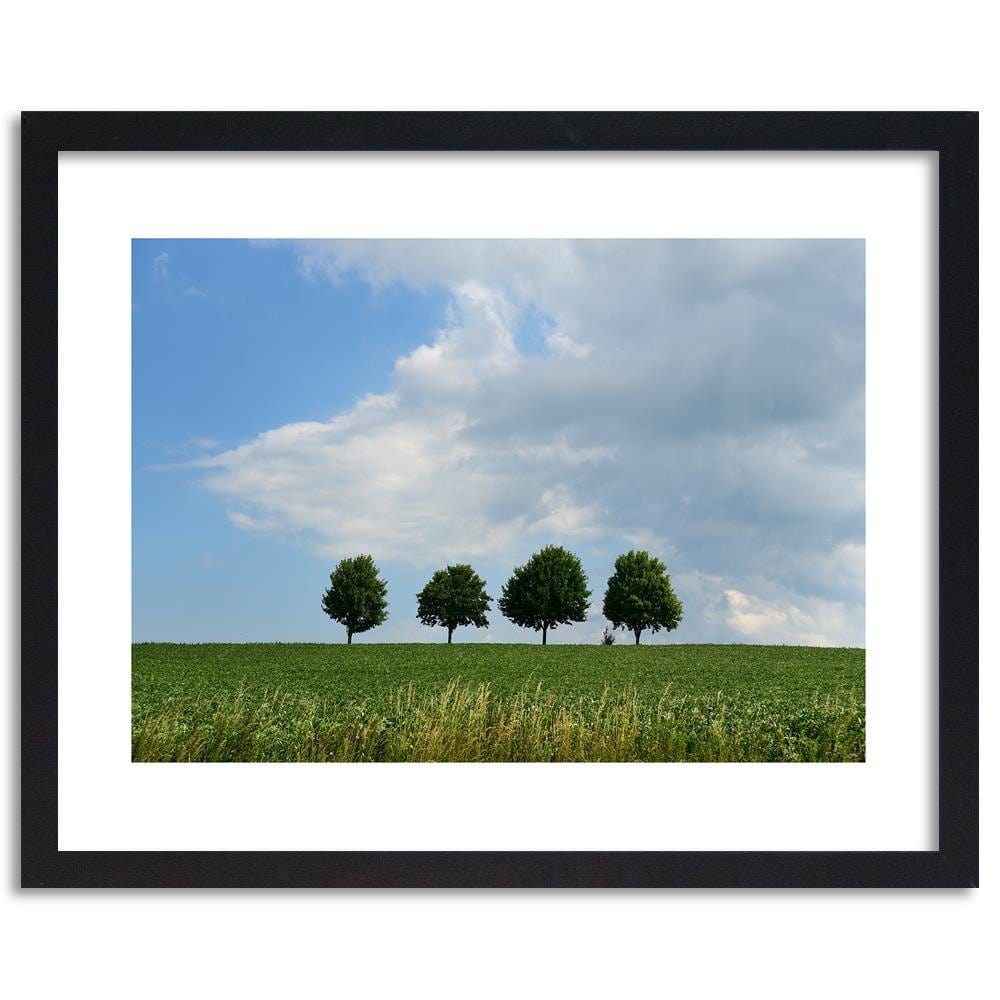 Glezna melnā rāmī - Trees On The Meadow Home Trends