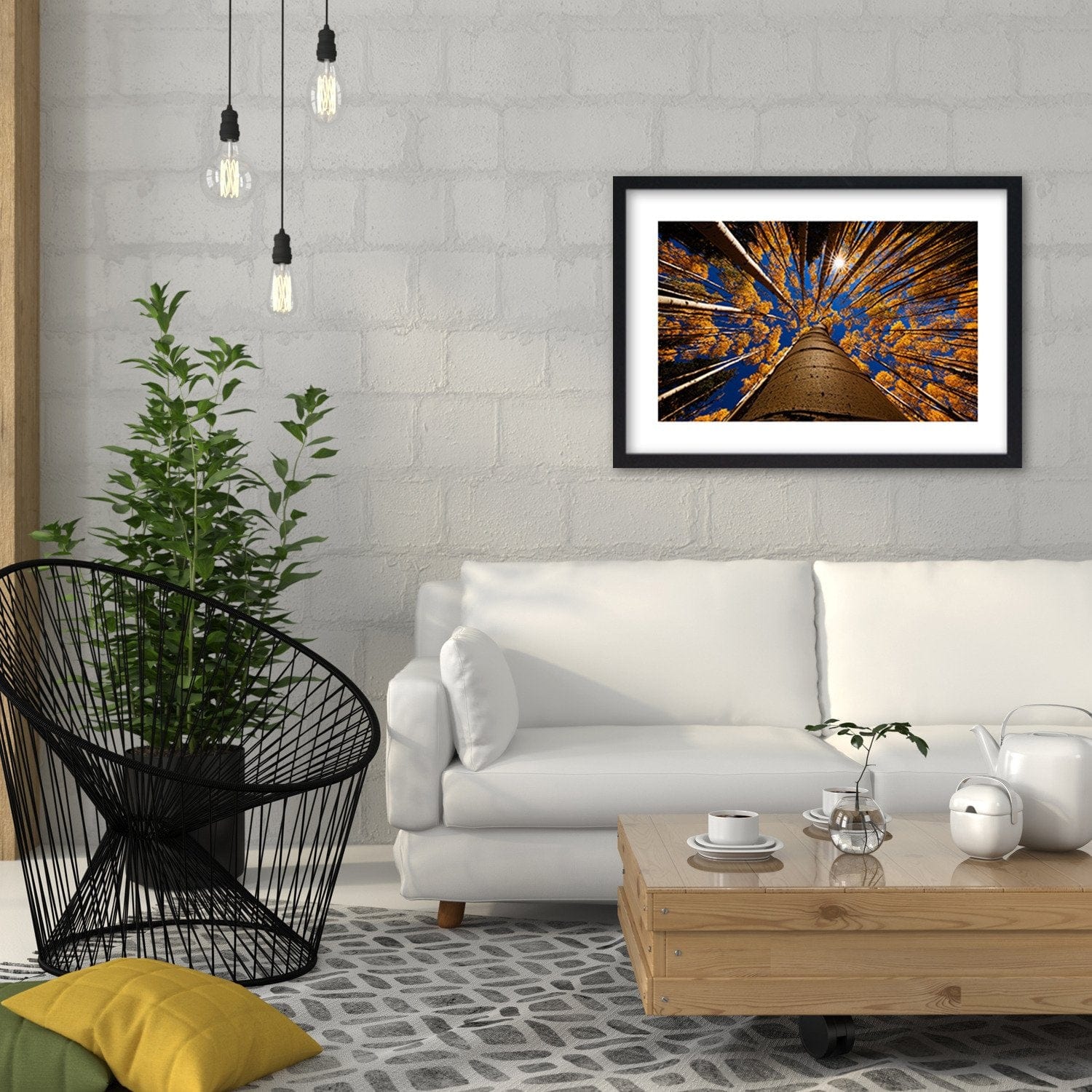Glezna melnā rāmī - Treetops Home Trends