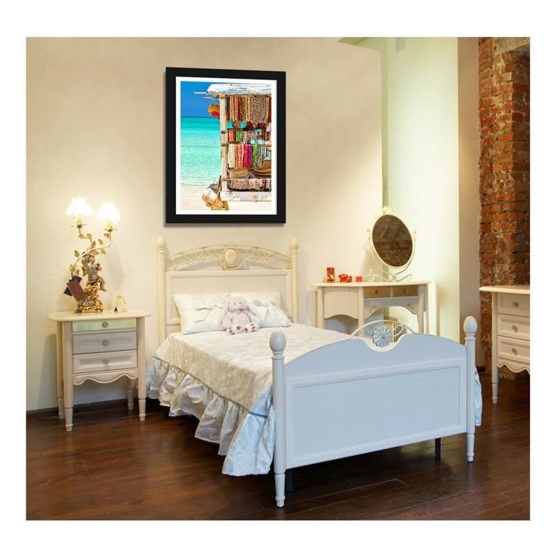 Glezna melnā rāmī - Tropical souvenir beach Home Trends