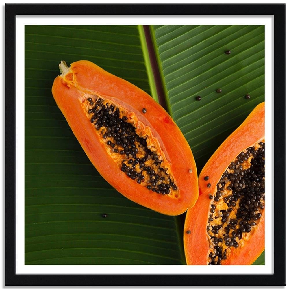 Glezna melnā rāmī - Two Halves Papaya 2 Home Trends