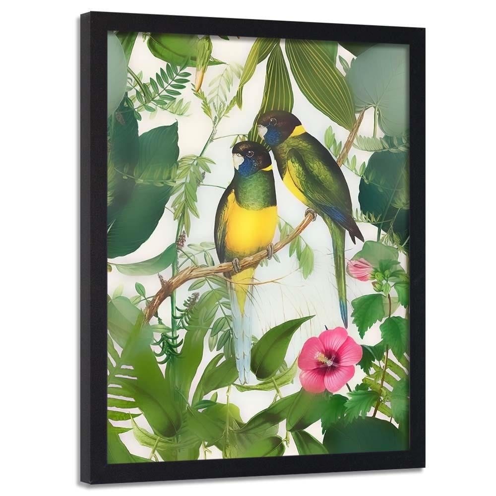 Glezna melnā rāmī - Two Parrots Home Trends