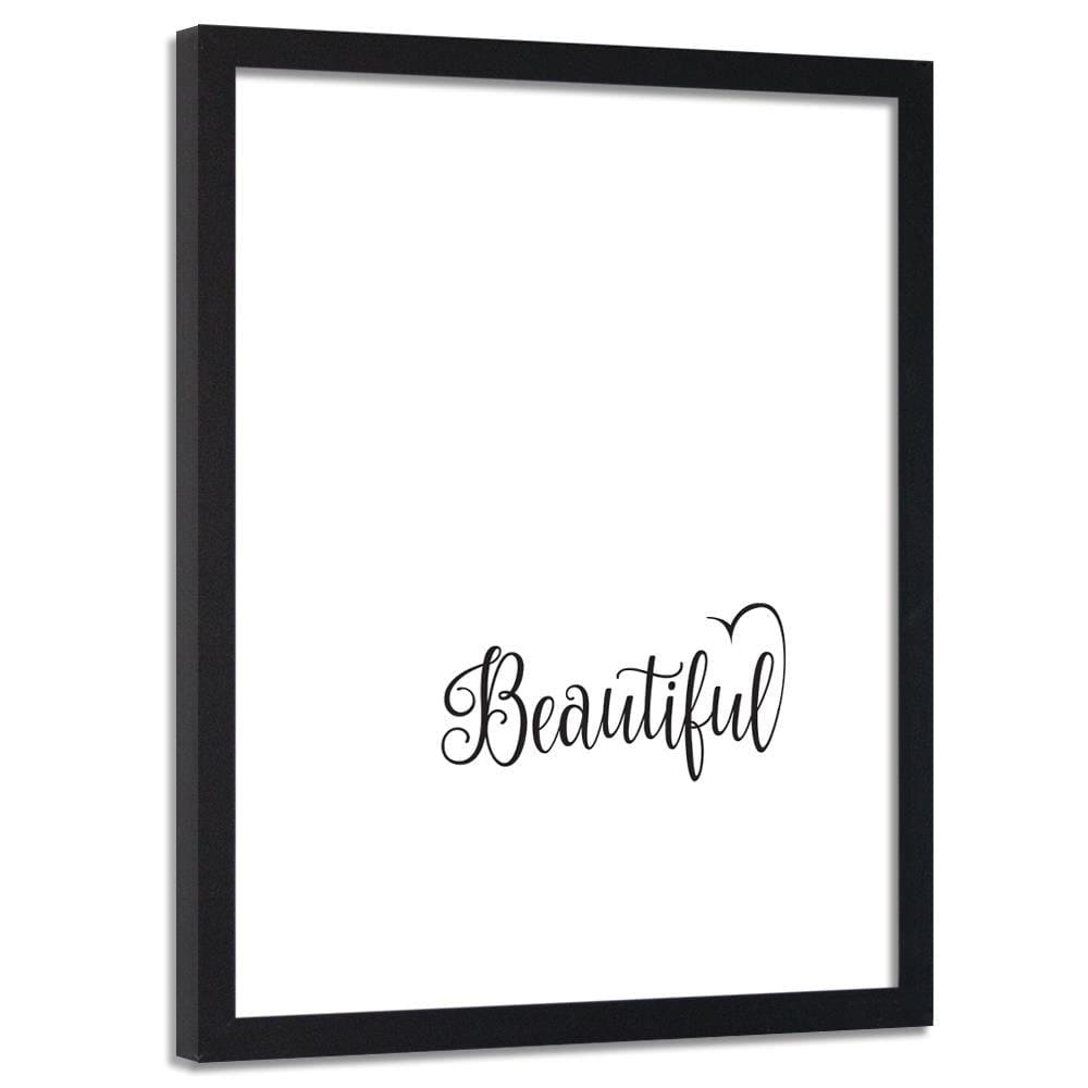 Glezna melnā rāmī - Typography - Beautifull Home Trends