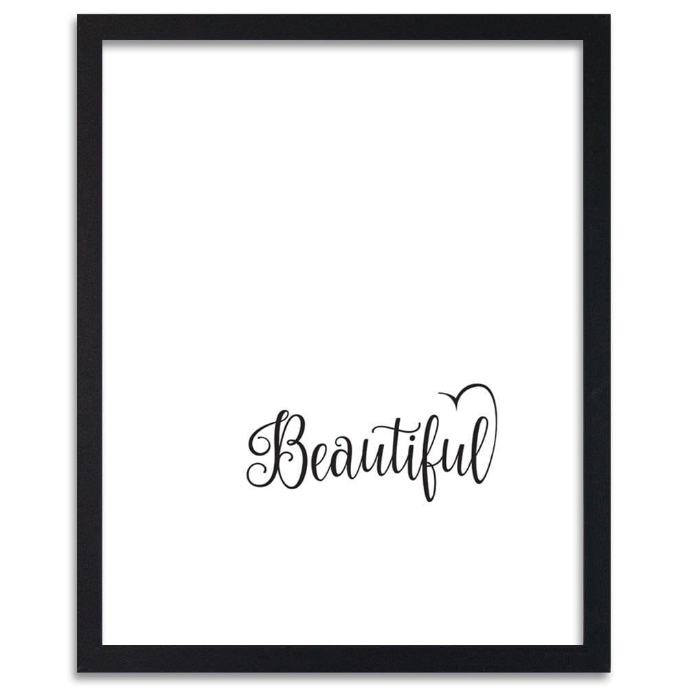 Glezna melnā rāmī - Typography - Beautifull Home Trends
