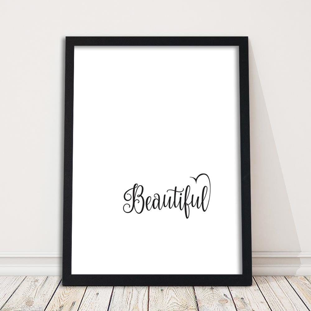 Glezna melnā rāmī - Typography - Beautifull Home Trends