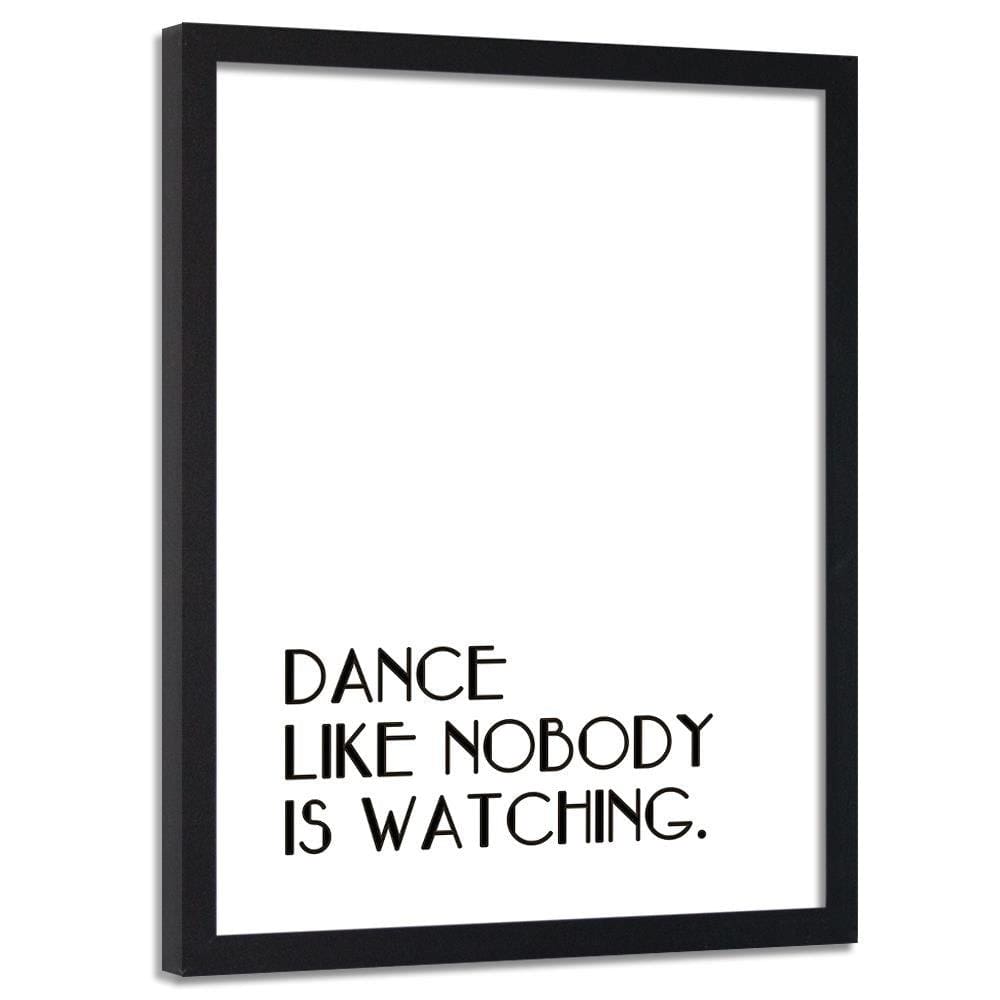 Glezna melnā rāmī - Typography Dance Home Trends