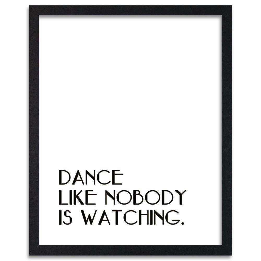 Glezna melnā rāmī - Typography Dance Home Trends