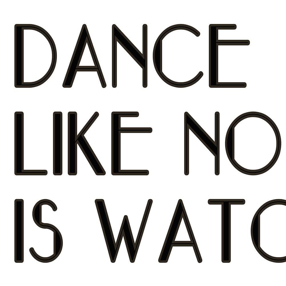 Glezna melnā rāmī - Typography Dance Home Trends