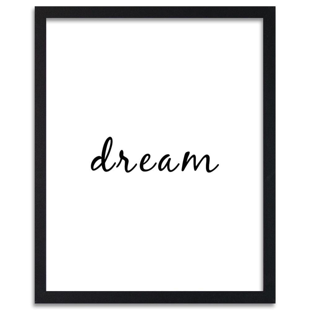 Glezna melnā rāmī - Typography Dream Home Trends