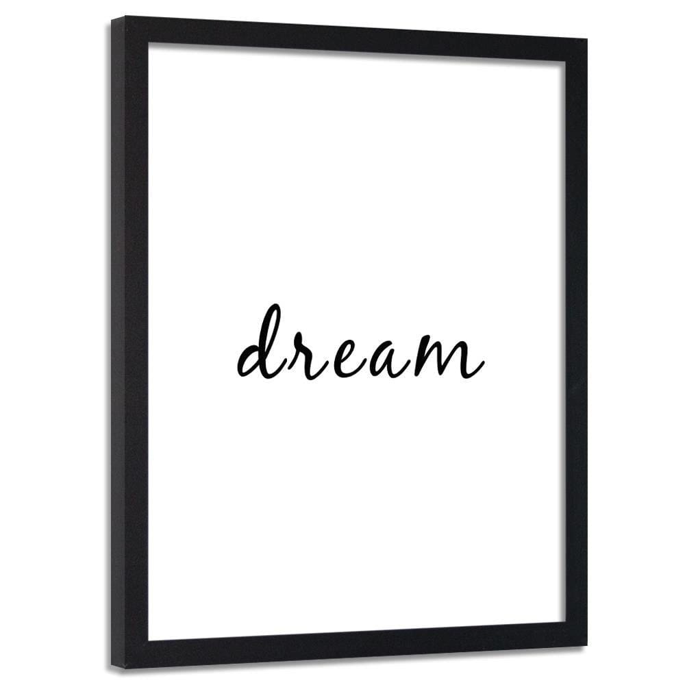 Glezna melnā rāmī - Typography Dream Home Trends