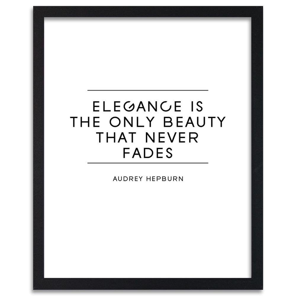 Glezna melnā rāmī - Typography Elegance Home Trends