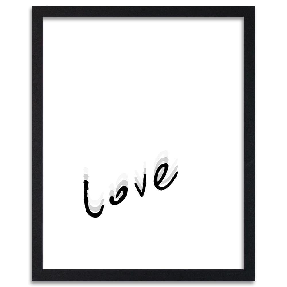 Glezna melnā rāmī - Typography Love Home Trends