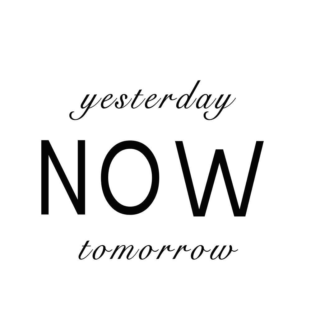 Glezna melnā rāmī - Typography Yesterday Today Tomorrow Home Trends
