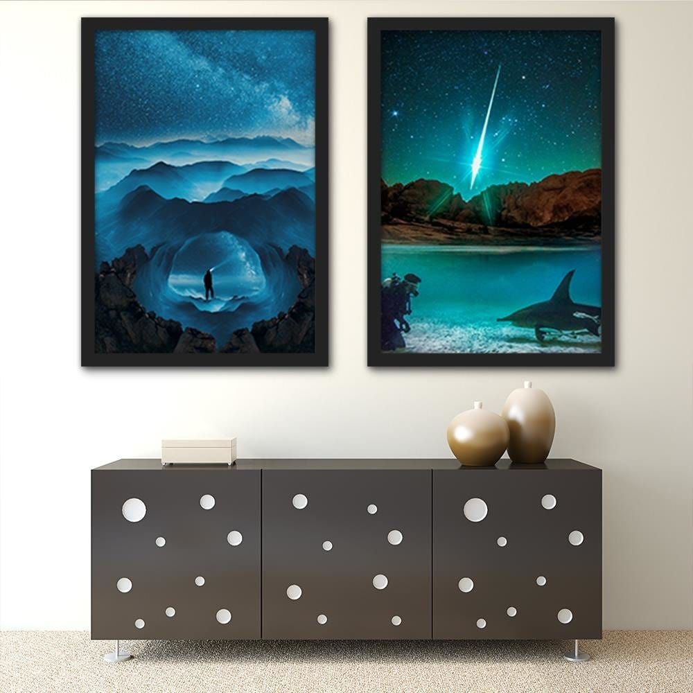 Glezna melnā rāmī - Underwater Meeting Home Trends