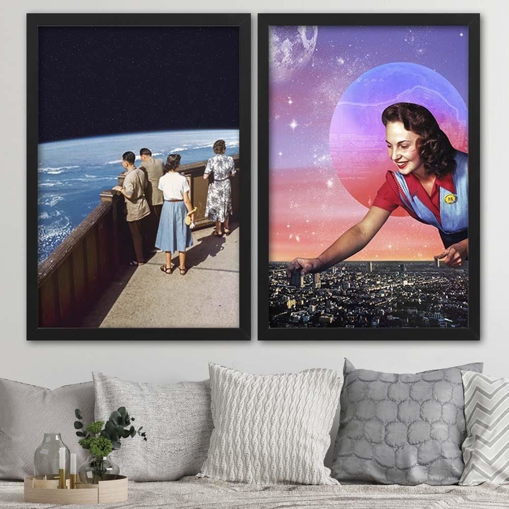 Glezna melnā rāmī - Urban Puzzle Home Trends