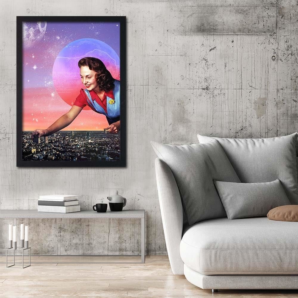 Glezna melnā rāmī - Urban Puzzle Home Trends