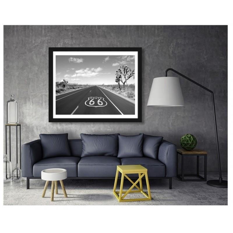 Glezna melnā rāmī - US 66 Horizontal mark Home Trends
