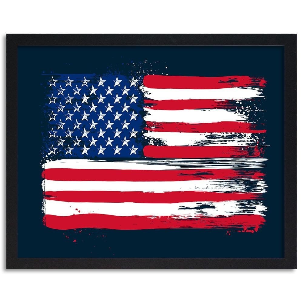 Glezna melnā rāmī - Usa Flag Home Trends