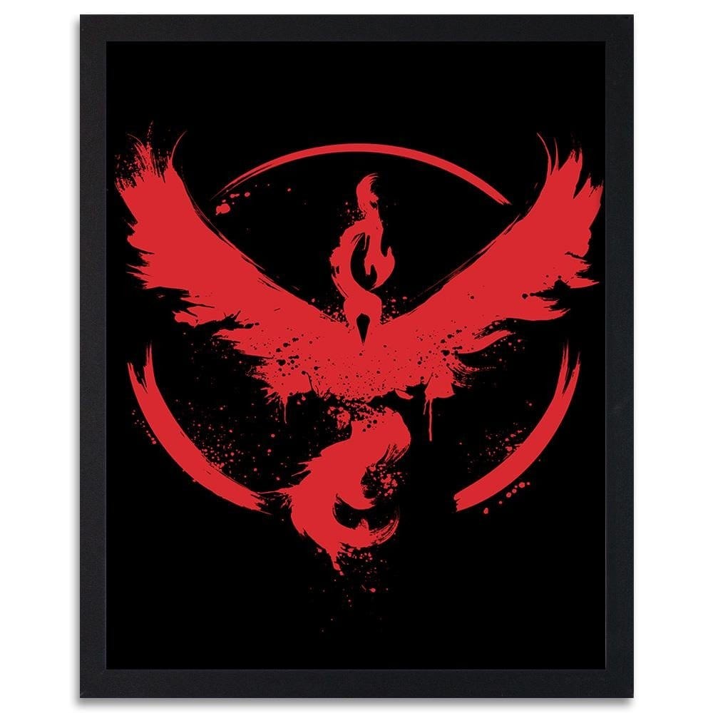 Glezna melnā rāmī - Valor Bird Red Home Trends