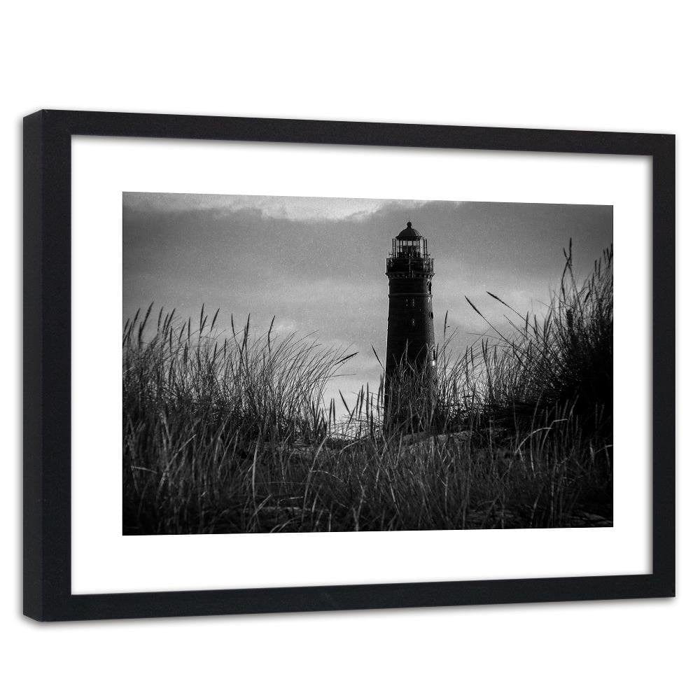 Glezna melnā rāmī - View Of The Lighthouse 2 Home Trends