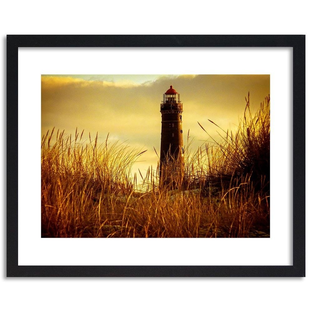 Glezna melnā rāmī - View Of The Lighthouse 3 Home Trends