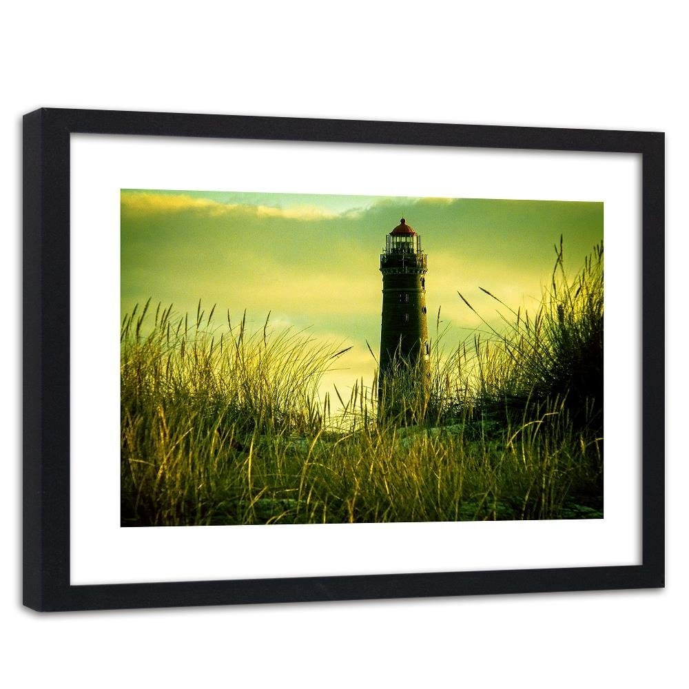 Glezna melnā rāmī - View Of The Lighthouse 4 Home Trends