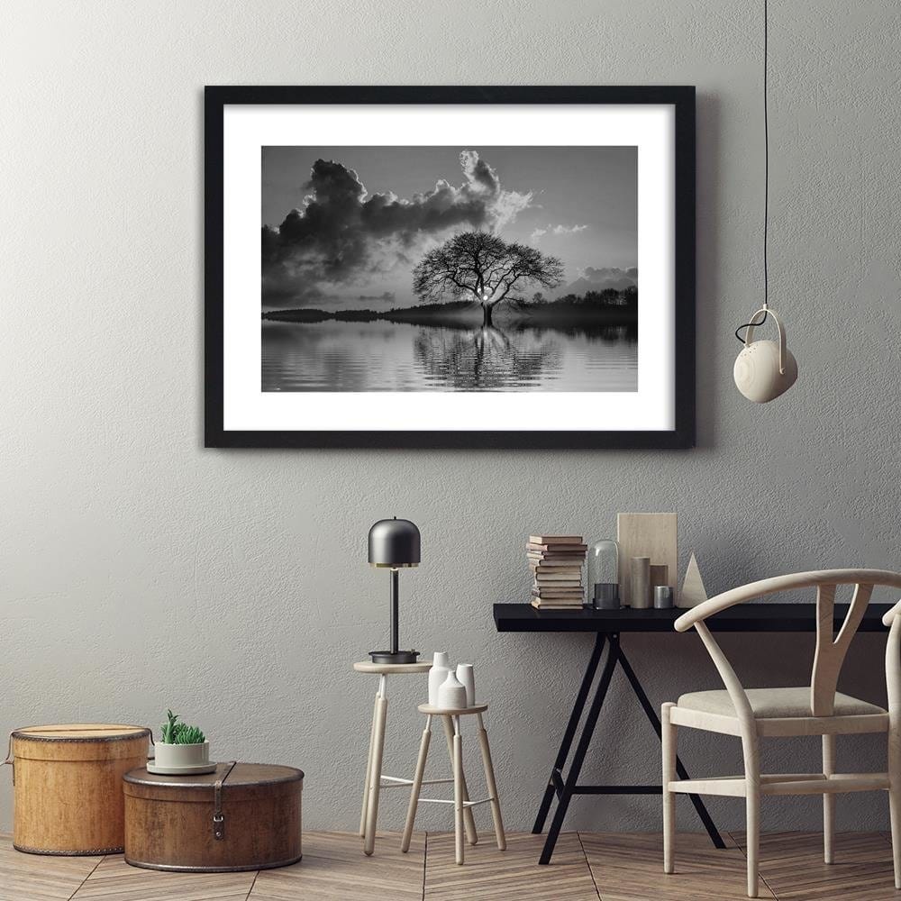 Glezna melnā rāmī - View Of The Tree At 2 Home Trends