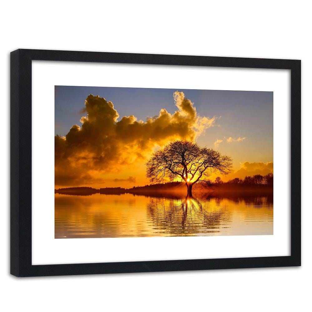 Glezna melnā rāmī - View Of The Tree At 3 Home Trends