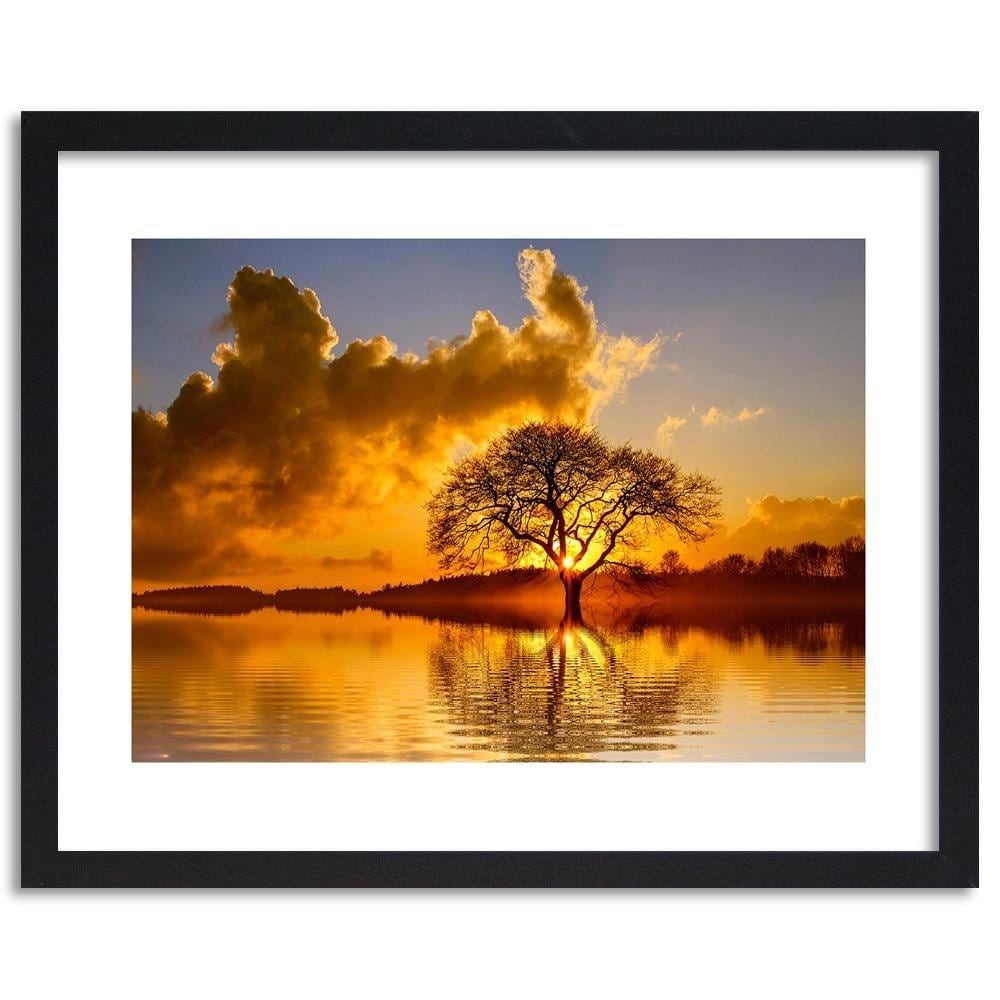 Glezna melnā rāmī - View Of The Tree At 3 Home Trends