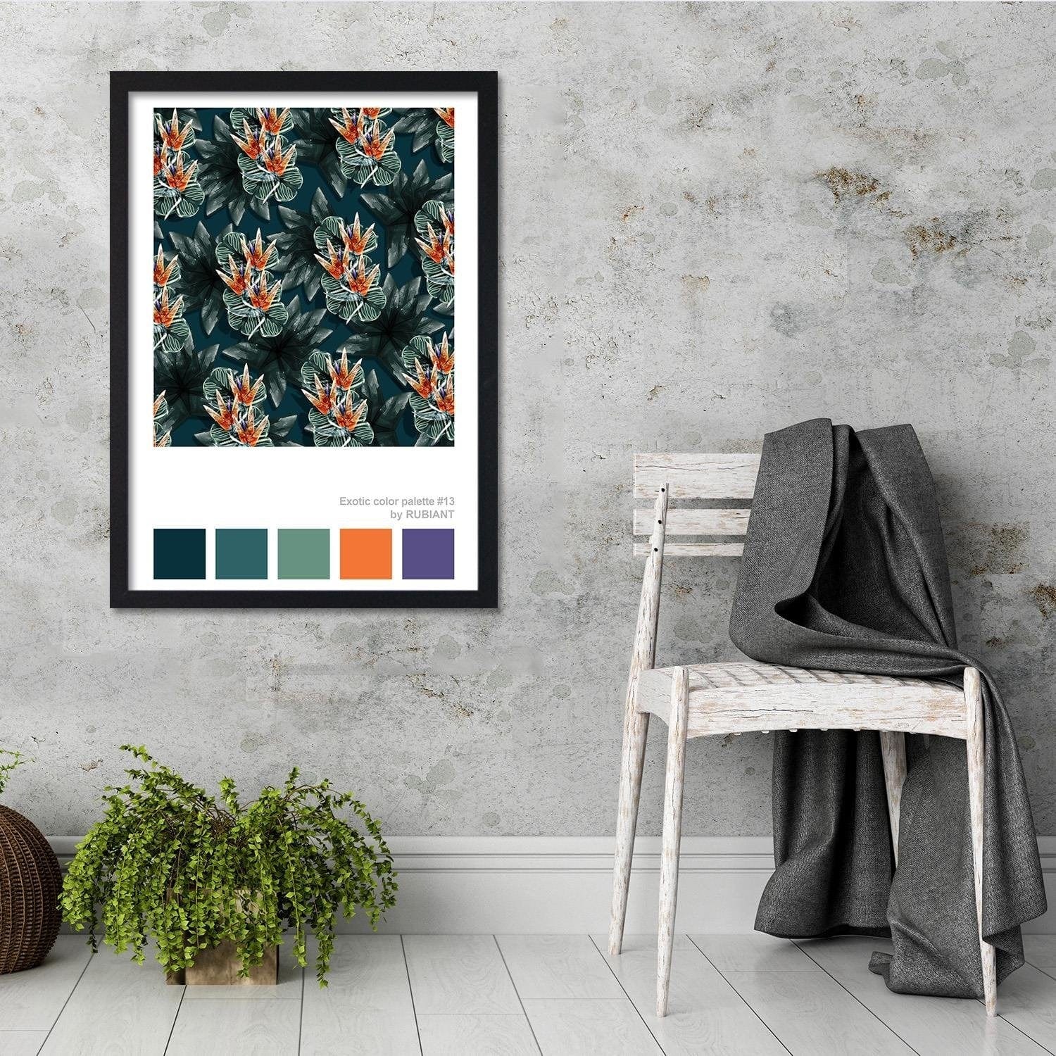 Glezna melnā rāmī - Visual Art Green Home Trends