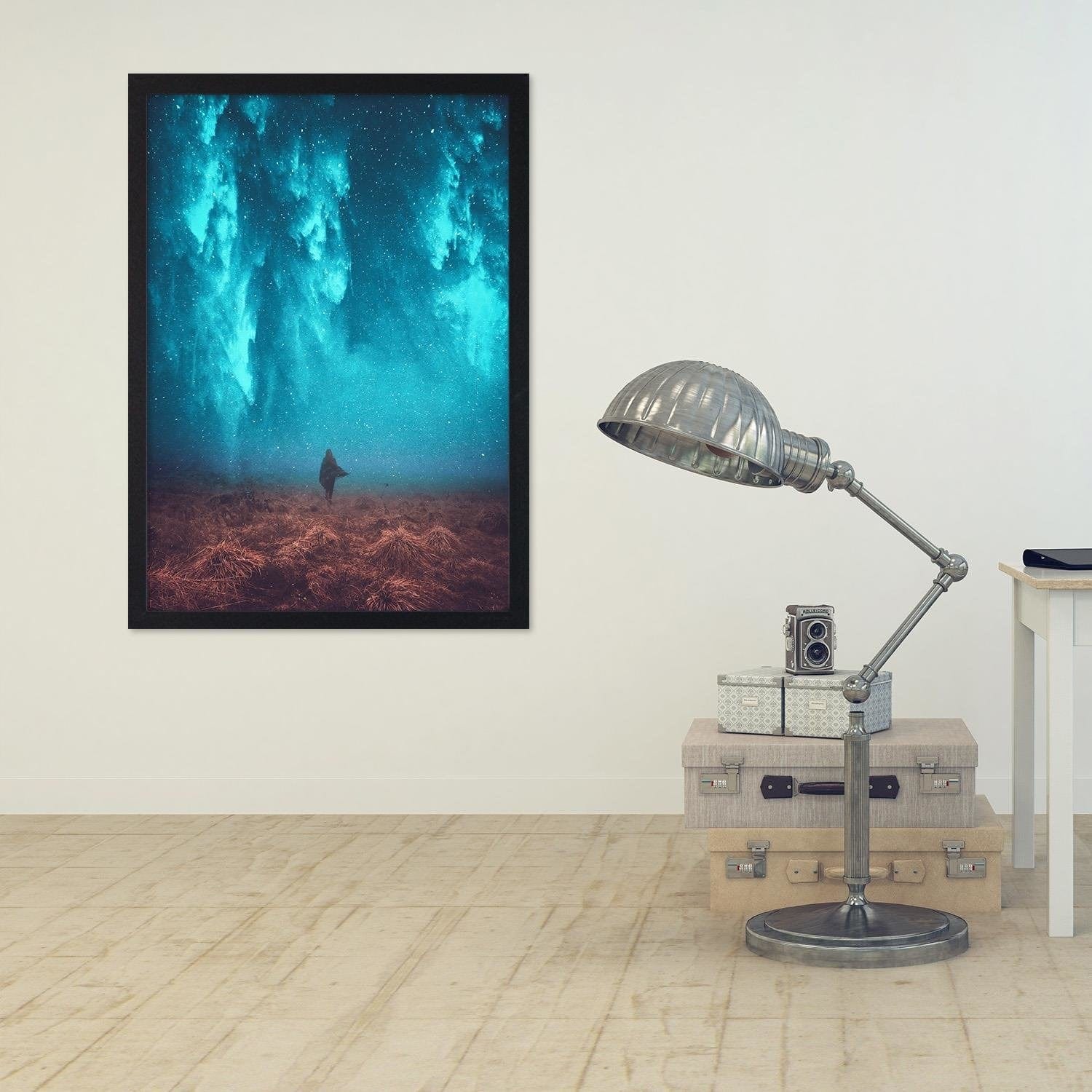 Glezna melnā rāmī - Walk At Night Home Trends